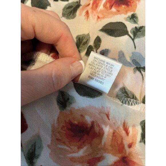 Loueman Women’s Blue Green Orange Floral Tank High Low Dress Medium - Picture 5 of 5